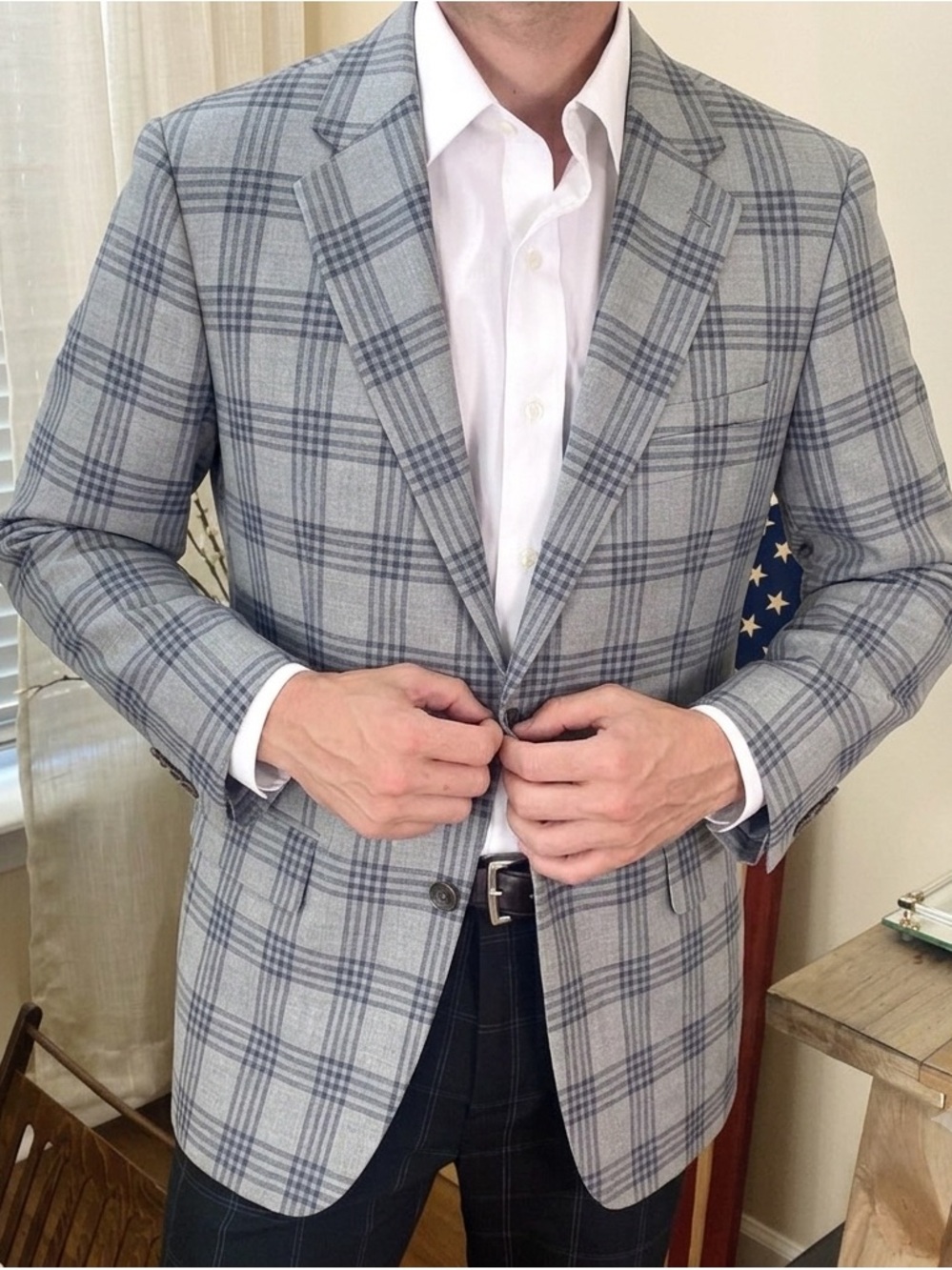 Hart Schaffner Marx Plaid Sport Jacket | 43